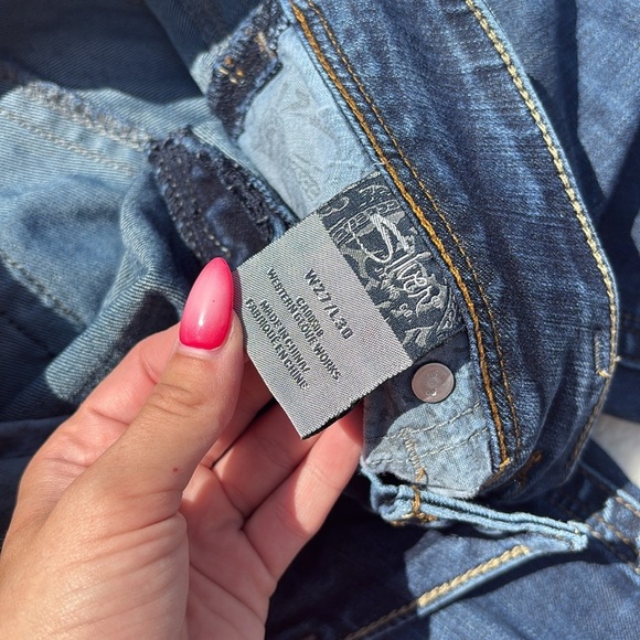 Suki Silver Mid-Rise Bootcut Jeans Size W27 L30 Faded Wash Y2K Denim - Picture 5 of 9